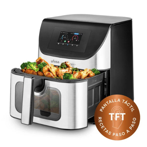 Freidora de Aire 7,5L 2200W Ufesa Swan Elegance Negro Inox