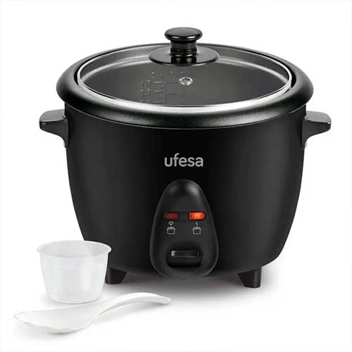 Arrocera 700W 1.8L Ufesa AR4080 Basmati con Accesorios Negra