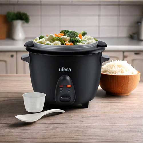 Arrocera 700W 1.8L Ufesa AR4080 Basmati con Accesorios Negra - foto 2