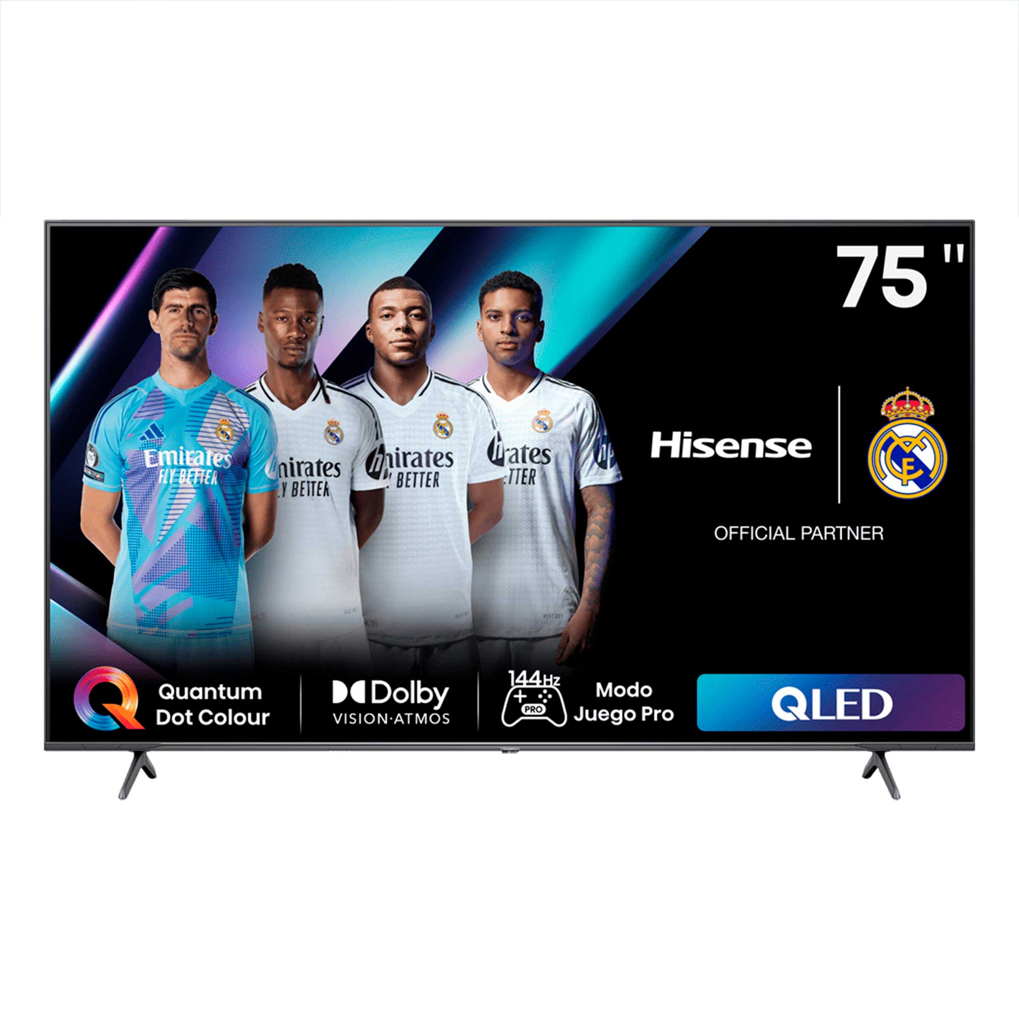 Televisor QLED 75" 4K Hisense 75E7NQ Smart TV Quantum Dot Colour Clase E