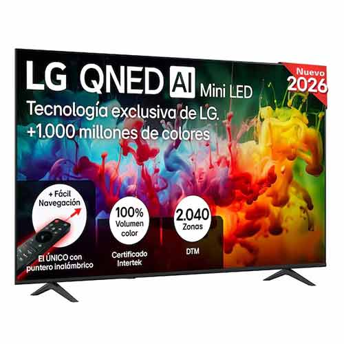 Televisor QNED MiniLED AI 75" 4K LG 75qned70b6a Smart TV WEBOS26 Clase E