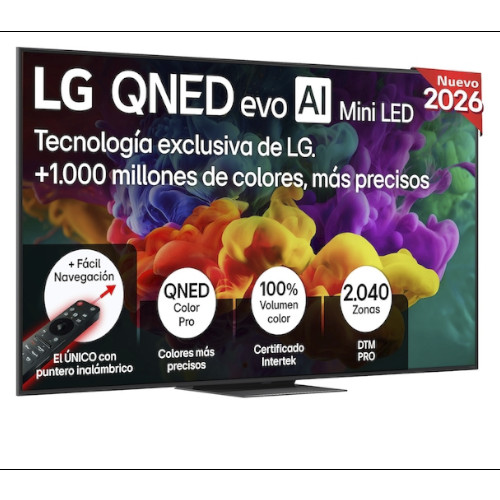 Televisor QNED MNILED 75" LG 75QNED86B6B Smart TV Clase D