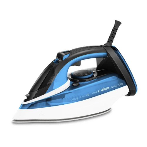 Plancha Vapor 3000W 200g/min Ufesa Nickel Azul