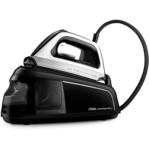 Centro de Planchado 2400W 220gr Ufesa Luxe Steam Glide Negro y Blanco