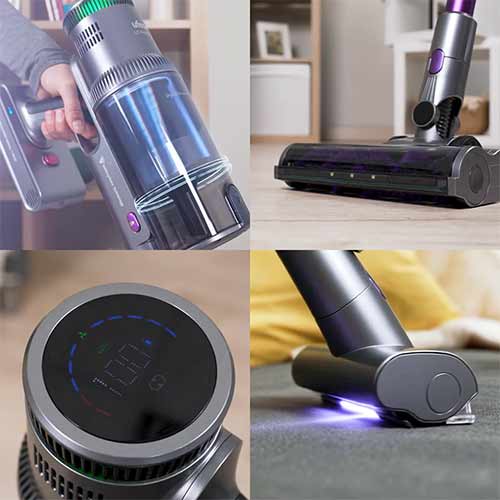 Aspirador Escoba 500W Ufesa U7 Digital UV Light 81406260 Sin Cable Morado - foto 2