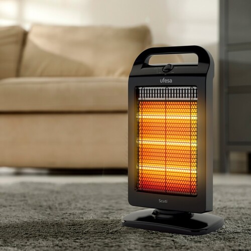 Calefactor Halógeno Scuti cuarzo 1200W UFESA 83605511 niveles potencia 3 - foto 2