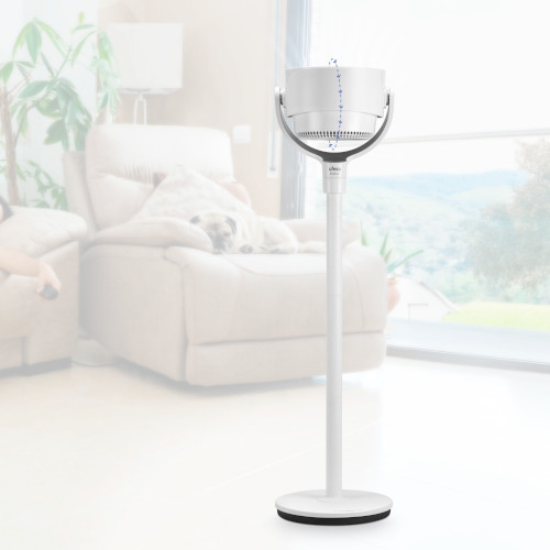 Ventilador Pie 25CM 24W Ufesa KODIAK SilentAir Motion Altura Regulable Oscilacion Mando a Distancia Blanco - foto 2