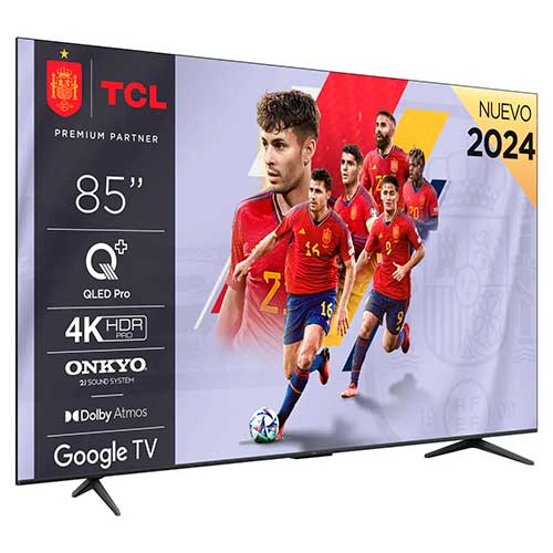 Televisión QLED 85" 4K TCL 85C655 Smart TV Google TV Clase F