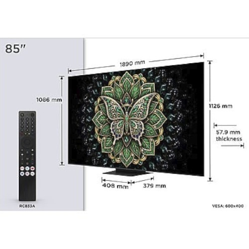 Televisor 85" QD MINI LED 4K TCL 85C6K PRO Smart TV Google TV Clase D - foto 3