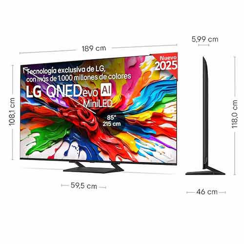 Televisor QNED MiniLED 85" 4K LG 85QNED93A6A WEBOS25 Clase G - foto 2