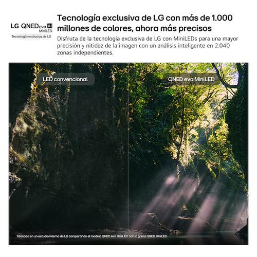 Televisión QNED MiniLED 86" 4K LG 86QNED86B6B Smart TV webOS 26 Clase D - foto 3
