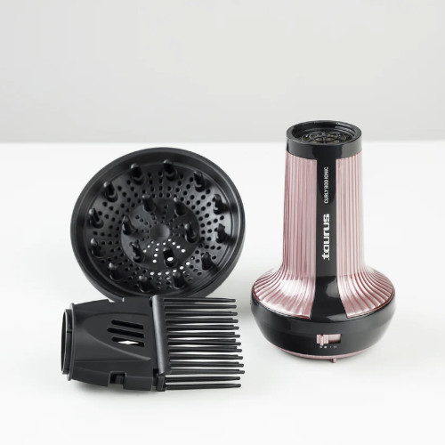 Secador Difusor Taurus Curly 800 Ionic Rosa y Negro - foto 2