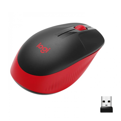 Ratón óptico inalámbrico Logitech M190 rojo - foto 3
