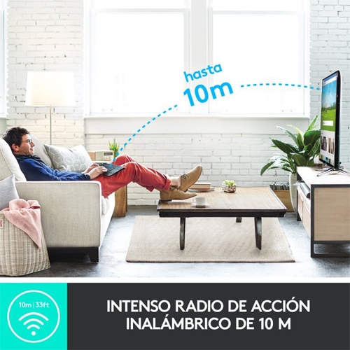 Teclado Logitech K400 Plus Wireless Touchpad Blanco - foto 3