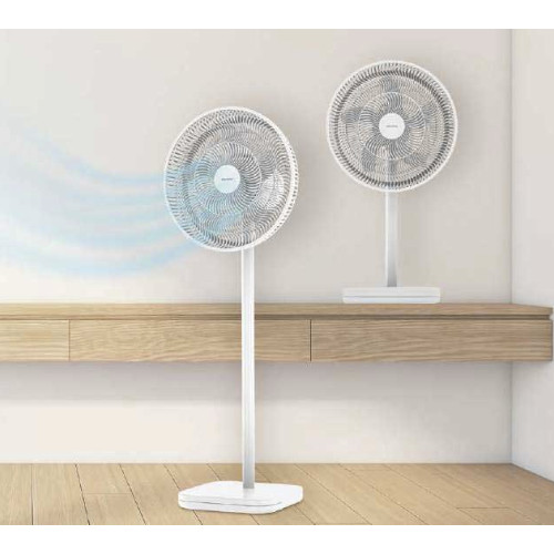 Ventilador Pie 34cm Taurus Boreal 12 Go DC USB-C Sin Cables Blanco - foto 2