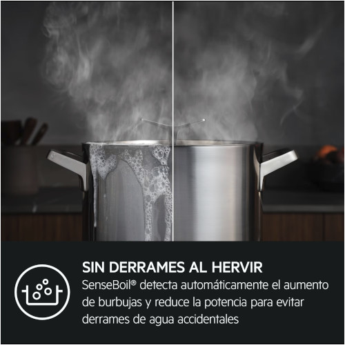 Inducción 3 Zona 60cm AEG TI63IQ10IB Flex Puente Negro - foto 2