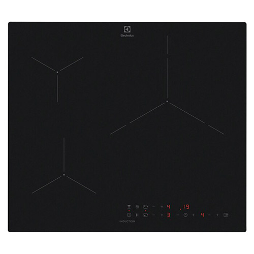 Placa Inducción 3 zonas y 60 cm Electrolux EIT61336CT Zona de 32cm Negra