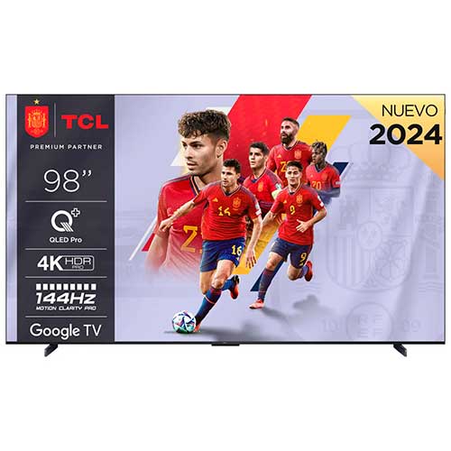 Televisor QLED 98" 4K TCL 98C655 Smart TV Google TV Clase G