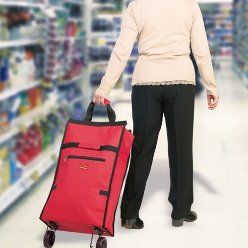 Bolsa trolley plegable 30L Ruedas resistentes rojo 992 Jata - foto 3