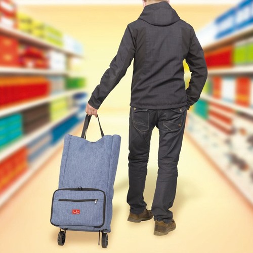 Bolsa trolley plegable 30L Ruedas resistentes vaquero 994 Jata - foto 3