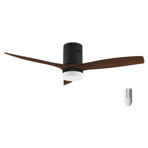 Ventilador Techo 132cm 40W Cecotec EnergySilence Aero 5600 Classic DC Aspas Luz Mando Marrón Oscuro