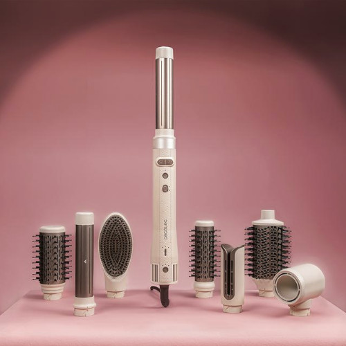 Moldeador 8 en 1 1500W Cecotec CeramicCare 8in1 AirGlam Gyro Champagne Revestimiento de Cerámica y Queratina - foto 2