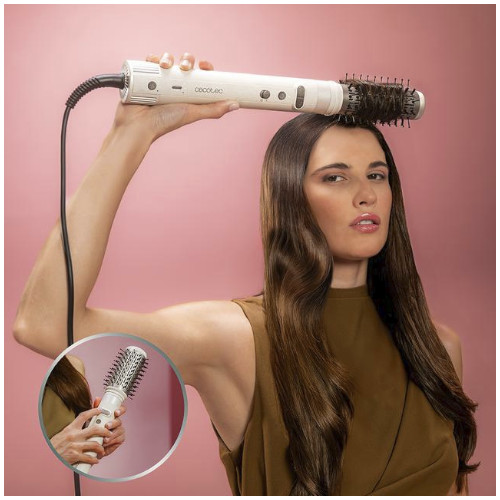 Moldeador 8 en 1 1500W Cecotec CeramicCare 8in1 AirGlam Gyro Champagne Revestimiento de Cerámica y Queratina - foto 3