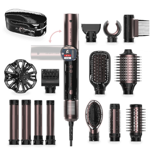Cepillo Moldeador 14 EN 1 Cecotec A01EU01114728 AirGlam Flex Black 14 Accesorios con Estuche