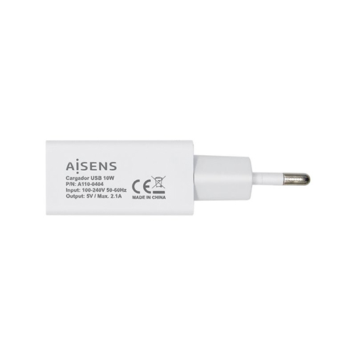 Cargador USB Aisens 10W 5V/2A Blanco - foto 2