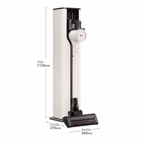 Aspirador Escoba 260W LG A9T-PRIME1C Smart Inverter Ciclónico Sin Cable Autovaciado Beige - foto 3