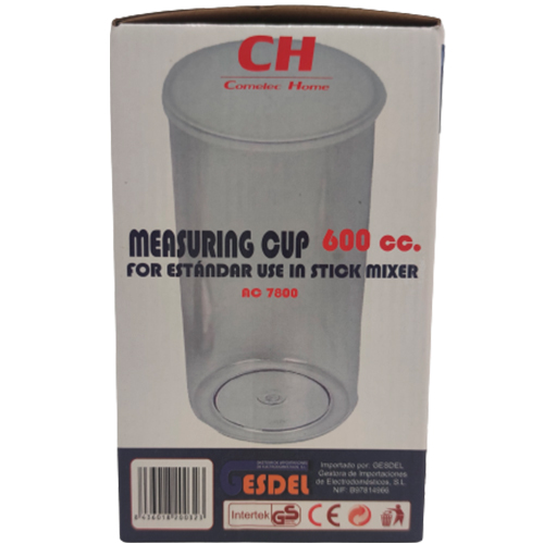 Vaso universal batidora 600CC graduado con Tapa - foto 2