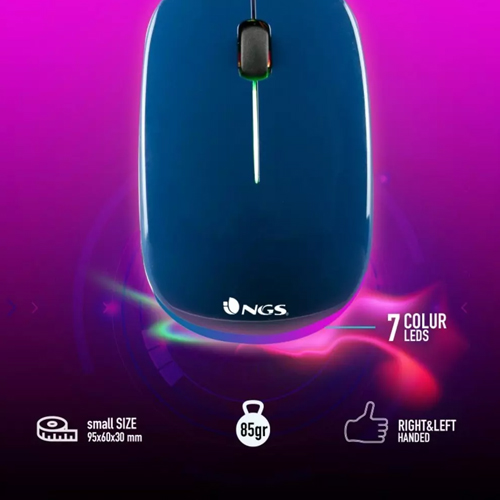 Raton Ngs Addict Blue Optico 1000Dpi Usb Led Blue - foto 2