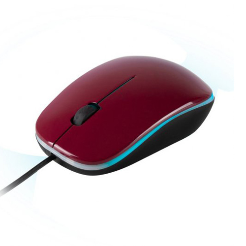 Ratón NGS Addict Maroon óptico 1000DPI USB led - foto 2