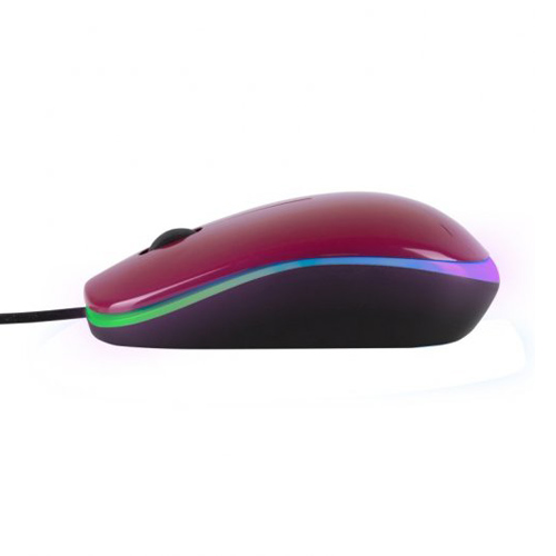 Ratón NGS Addict Maroon óptico 1000DPI USB led - foto 3