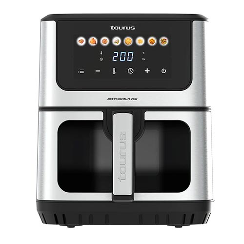Freidora de Aire 6,5L Taurus AIR FRY DIGITAL 7S VIEW Inox