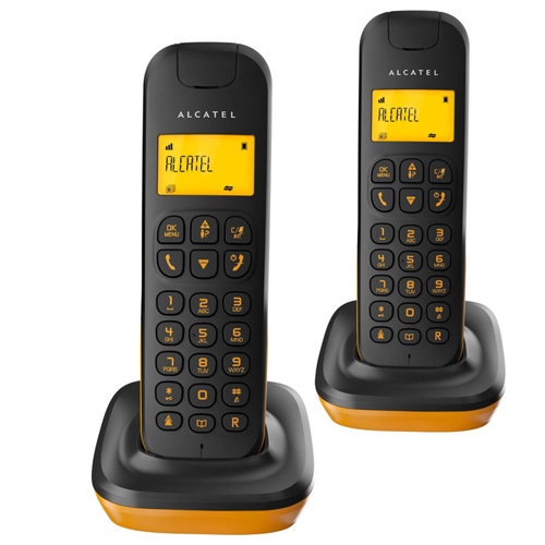 Teléfono DECT Alcatel Duo C250  Negro/Naranja