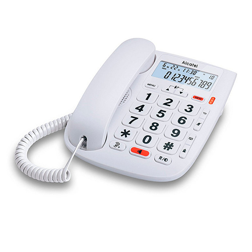 Teléfono Sobremesa Alcatel TMAX 20 Teclas Grandes Manos Libres con Pantalla Blanco