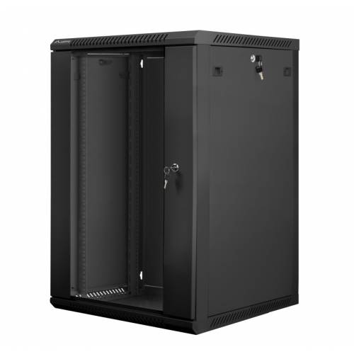 Lanberg WF01-6618-10B armario rack 18U Bastidor de pared Negro