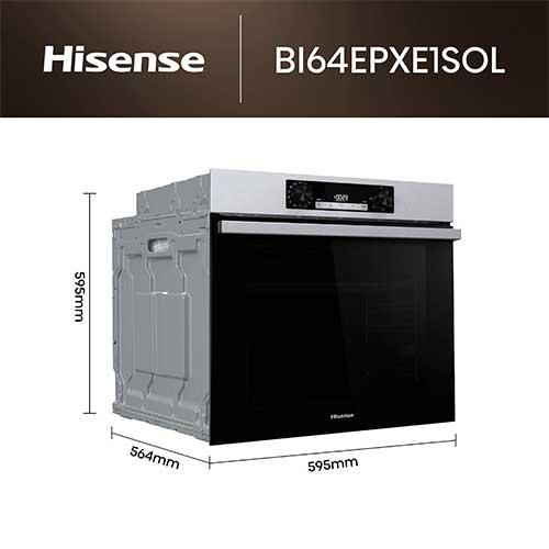 Horno Multifunción 60cm 77L Hisense BI64EPXE1SOL Pirolítico A+ - foto 2