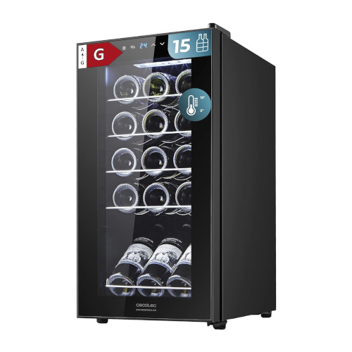 Vinoteca 69x35 Cecotec Bolero GrandSommelier 1550 Black Compressor Negro