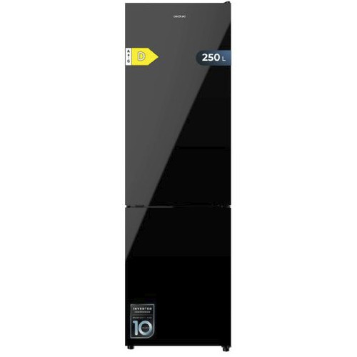 Frigorífico Combi 180x55 Cecotec Bolero Coolmarket Cristal Negro Clase D