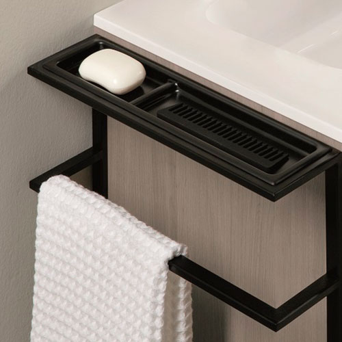 Mueble de baño KEIKO de 120 cms con cuatro cajones. Acabado en Fumé Arenado. Incluye lavabo cerámico. - foto 3