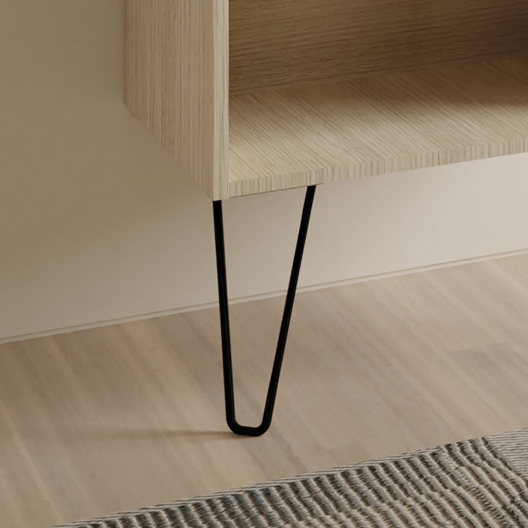 Mueble de baño YOKO de 80 cm con 1 cajón y 1 hueco. Acabado Roble Arenado. Incluye lavabo cerámico integrado. - foto 3