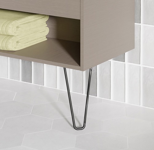 Mueble de baño YOKO TOP de 80 cm con 1 cajón y 1 hueco. Acabado Blanco Brillo. Incluye lavabo cerámico. - foto 3