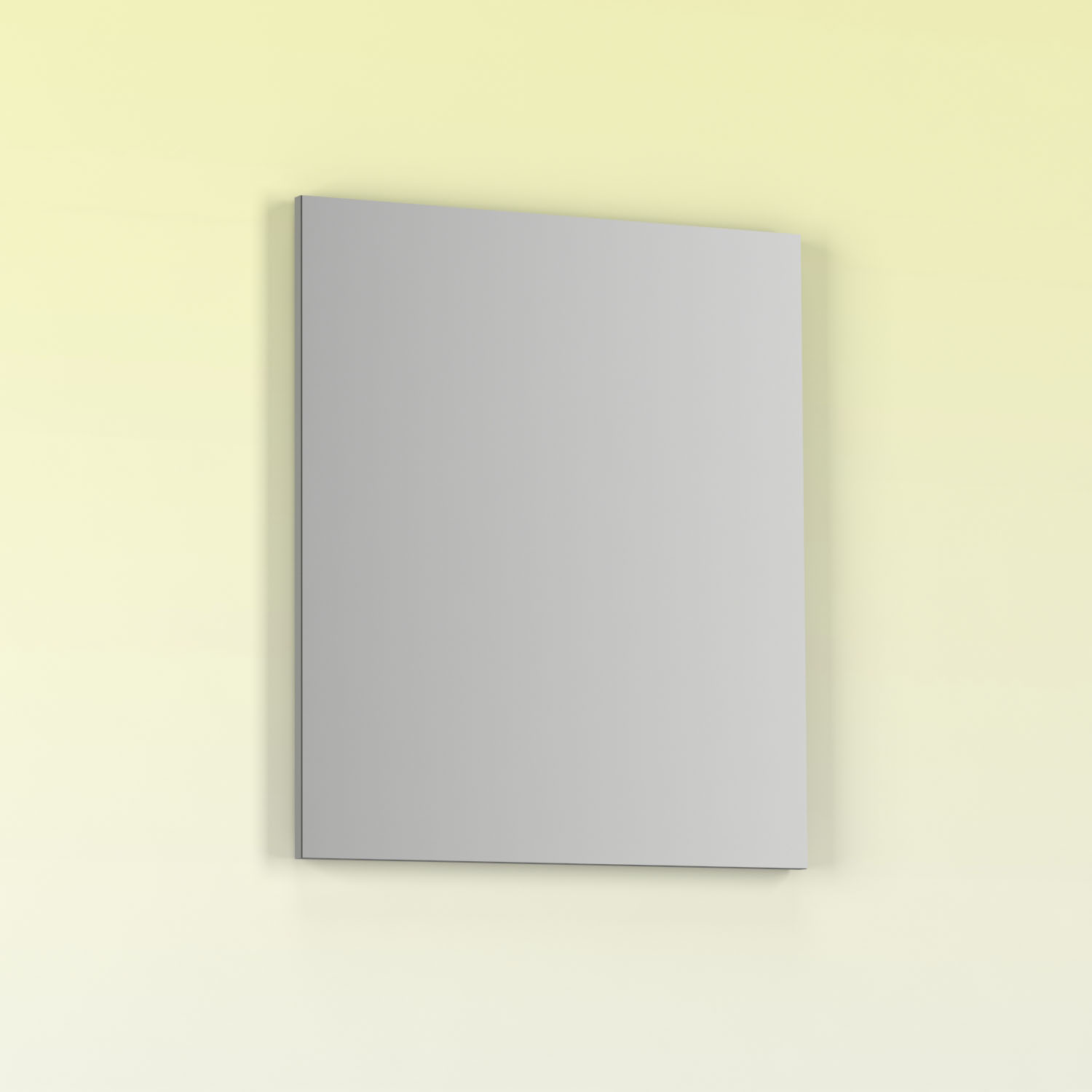 Espejo de baño KAWA 60x70. Luna rectangular con perfil acabado en gris - foto 2