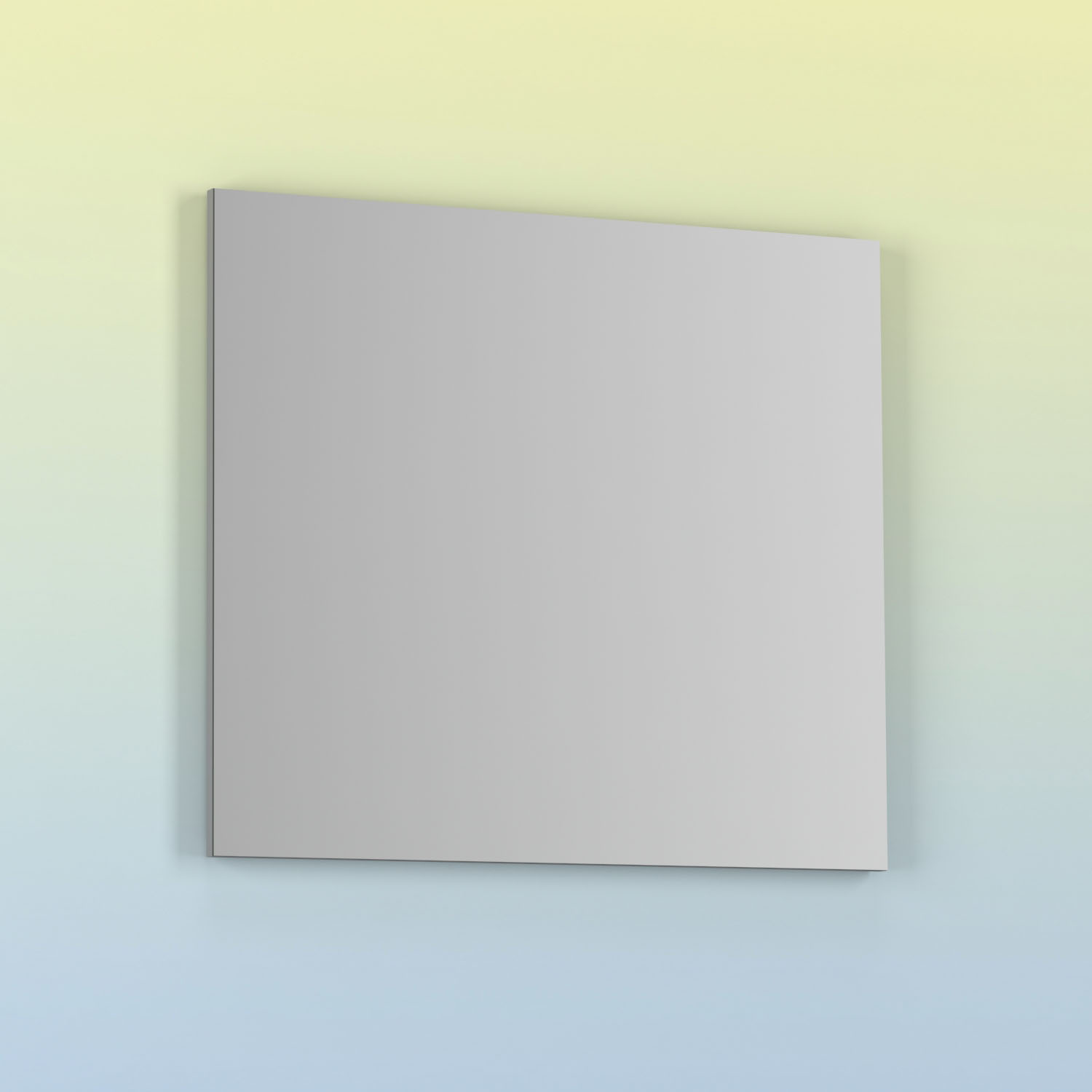 Espejo de baño KAWA 80x70. Luna rectangular con perfil acabado en gris - foto 2