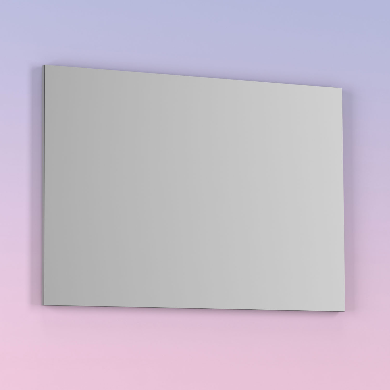 Espejo de baño KAWA 100x70. Luna rectangular con perfil acabado en gris - foto 2