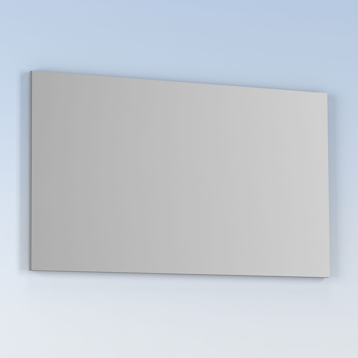Espejo de baño KAWA 120x70 | Luna rectangular con perfil acabado en gris - foto 2