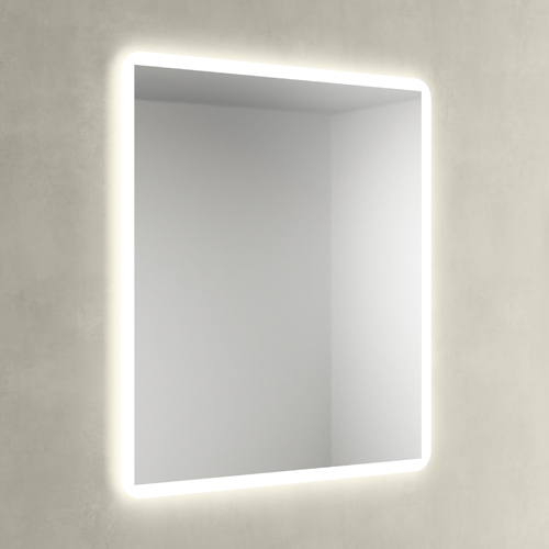 Espejo de baño HOSHI 80x70 cms. | Luz neutra LED integrada en el espejo.