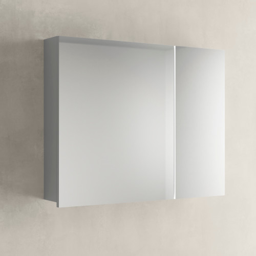 Armario de Baño con Espejo 80cm Midori 2 Puertas Gris